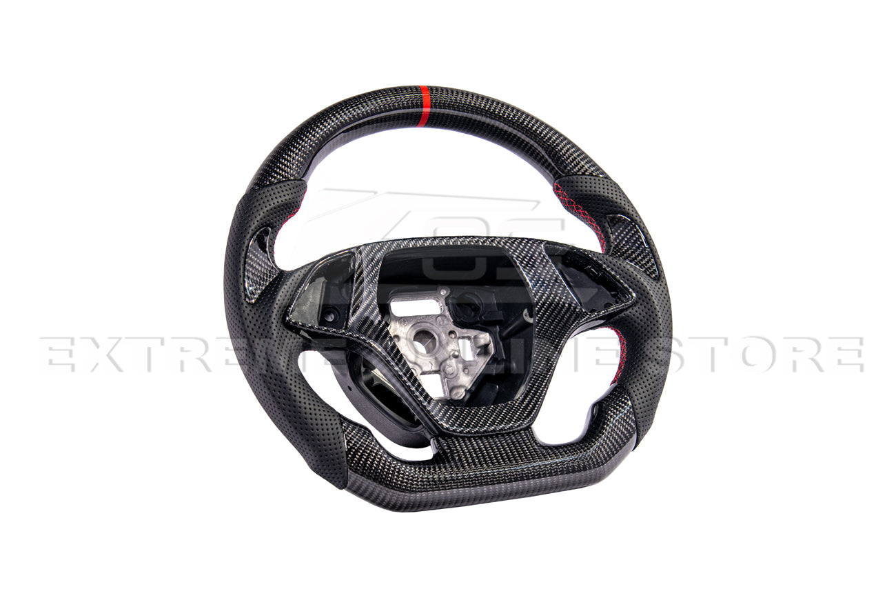 EOS Corvette C7 Carbon Fiber Steering Wheel W/ Button Cover - Image 2