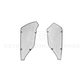 Extreme Online Store Corvette C8 Z06 Aluminum Black Rear Side Intake Mesh Grille Inserts for C8 Corvette - Image 25