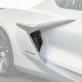 Extreme Online Store Corvette C8 Z06 Aluminum Black Rear Side Intake Mesh Grille Inserts for C8 Corvette - Image 3