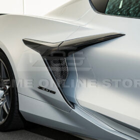 Extreme Online Store Corvette C8 Z06 Aluminum Black Rear Side Intake Mesh Grille Inserts for C8 Corvette - Image 6