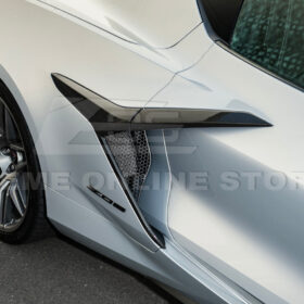 Extreme Online Store Corvette C8 Z06 Aluminum Black Rear Side Intake Mesh Grille Inserts for C8 Corvette - Image 7