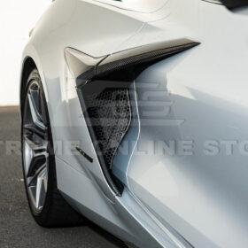 Extreme Online Store Corvette C8 Z06 Aluminum Black Rear Side Intake Mesh Grille Inserts for C8 Corvette - Image 8