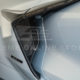 Extreme Online Store Corvette C8 Z06 Aluminum Black Rear Side Intake Mesh Grille Inserts for C8 Corvette - Image 13