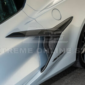 Extreme Online Store Corvette C8 Z06 Aluminum Black Rear Side Intake Mesh Grille Inserts for C8 Corvette - Image 10