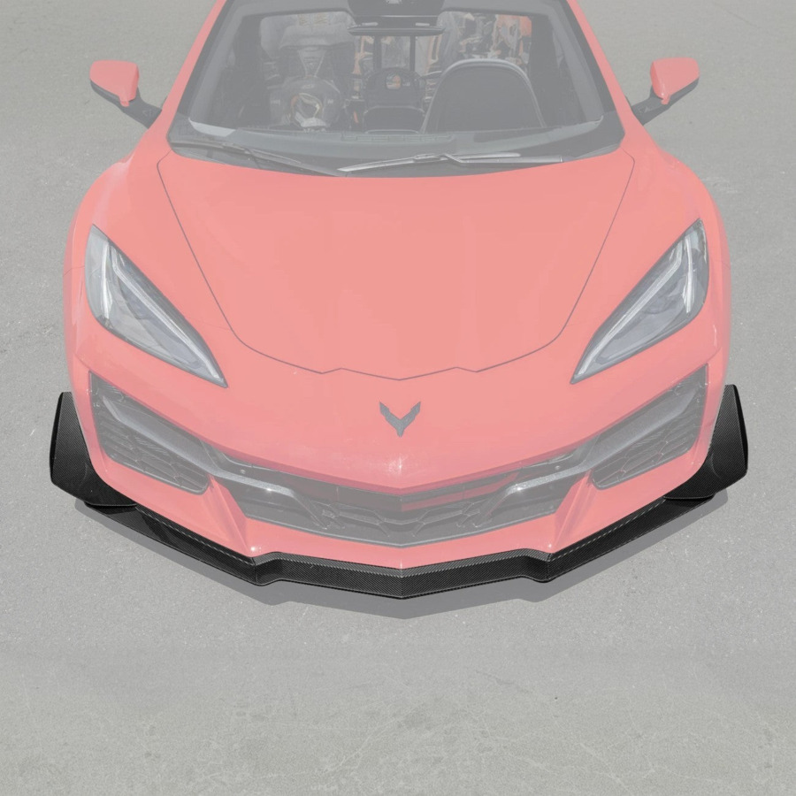 EOS Corvette C8 Z06 / E-Ray DRY CARBON FIBER Front Splitter [Z07 Package]