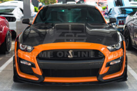 FFP 2020-23 Ford Mustang GT500 DRY Carbon Fiber Front Hood Vent & Rain Tray Cover - Image 2