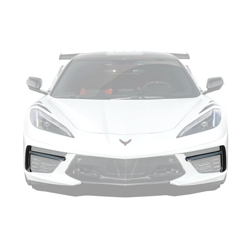 EOS 2020-Up Corvette C8 DRY CARBON FIBER Sequential LED DRL Light Bar Bezel Insert - Image 1