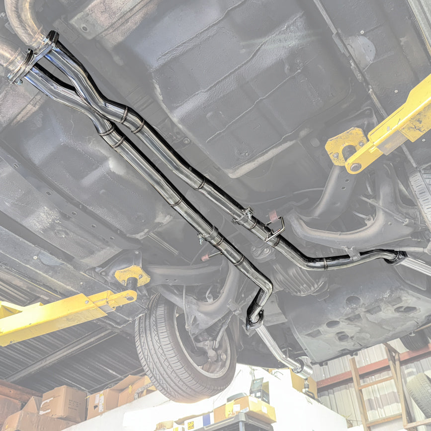 EOS 2005-06 Pontiac GTO T-304 Straight-Through Mid Pipe X Cross Exhaust System - Image 1
