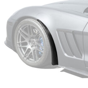 EOS 2005-13 Corvette C6 Z06 ZR1 Extended DRY CARBON FIBER Front Splash Guard Mud Flaps - Image 1