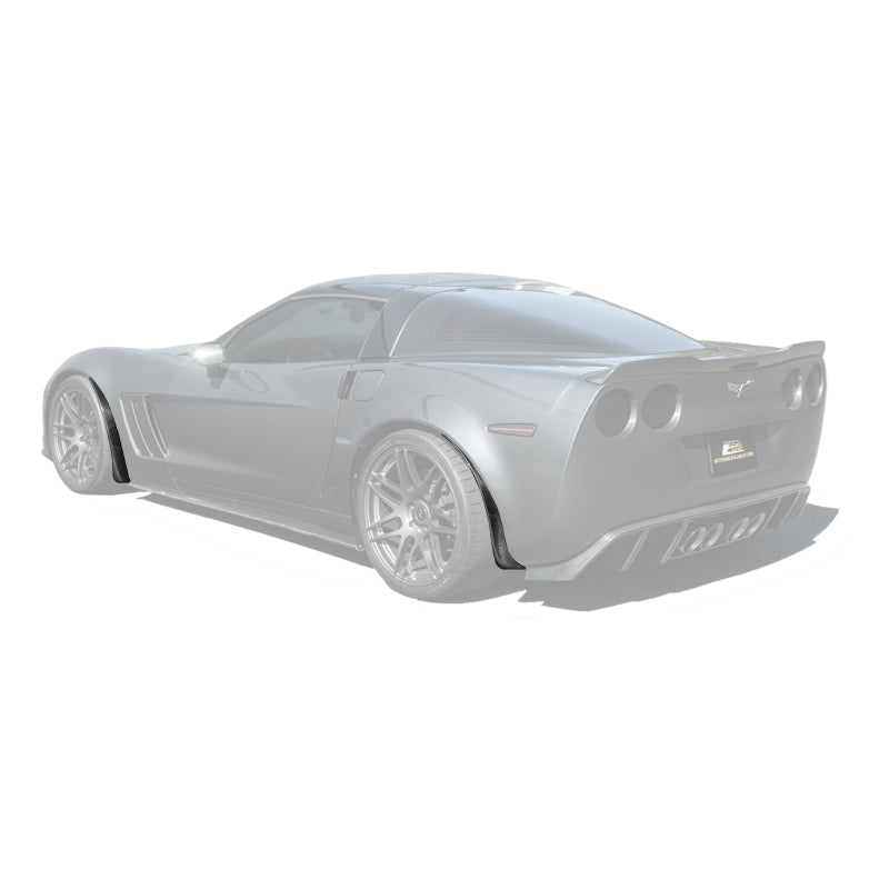 EOS 2005-13 Corvette C6 Z06 ZR1 DRY CARBON FIBER Splash Guard Mud Flaps - Image 1