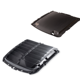 FFP 2020-23 Ford Mustang GT500 DRY Carbon Fiber Front Hood Vent & Rain Tray Cover - Image 1