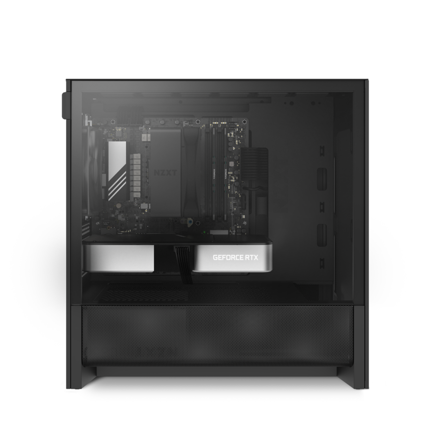 NZXT Player One Gaming PC in Black - Side View