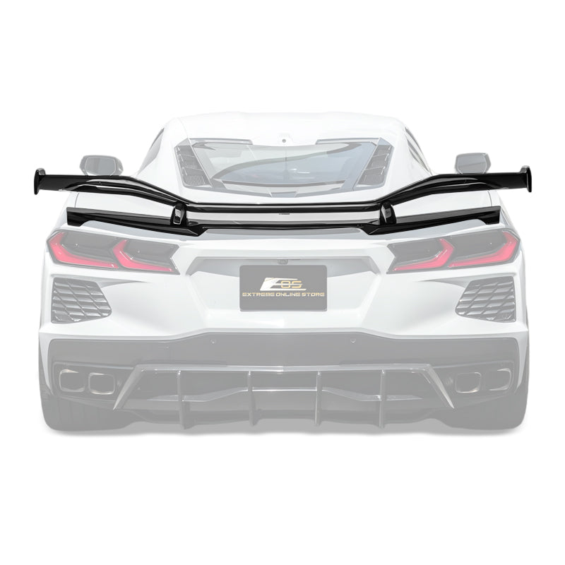 FFP Z06 Conversion Corvette C8 All Model DRY CARBON FIBER Rear High Wing - Image 1