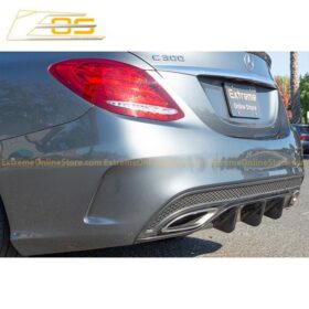 Extreme Online Store EOS -Benz C-Class W205 AMG Carbon Fiber Rear Bumper Diffuser - Image 7