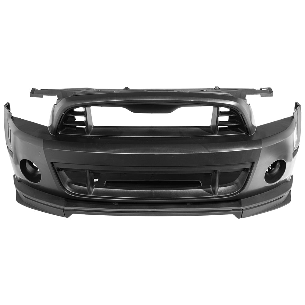 FFP 2010-14 Mustang S197 GT500 Style Front Bumper Cover Upper Lower Grille Lip - Image 1