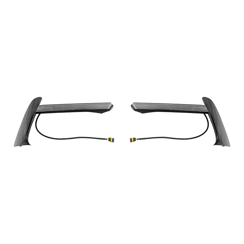EOS 2020-Up Corvette C8 DRY CARBON FIBER Sequential LED DRL Light Bar Bezel Insert - Image 2