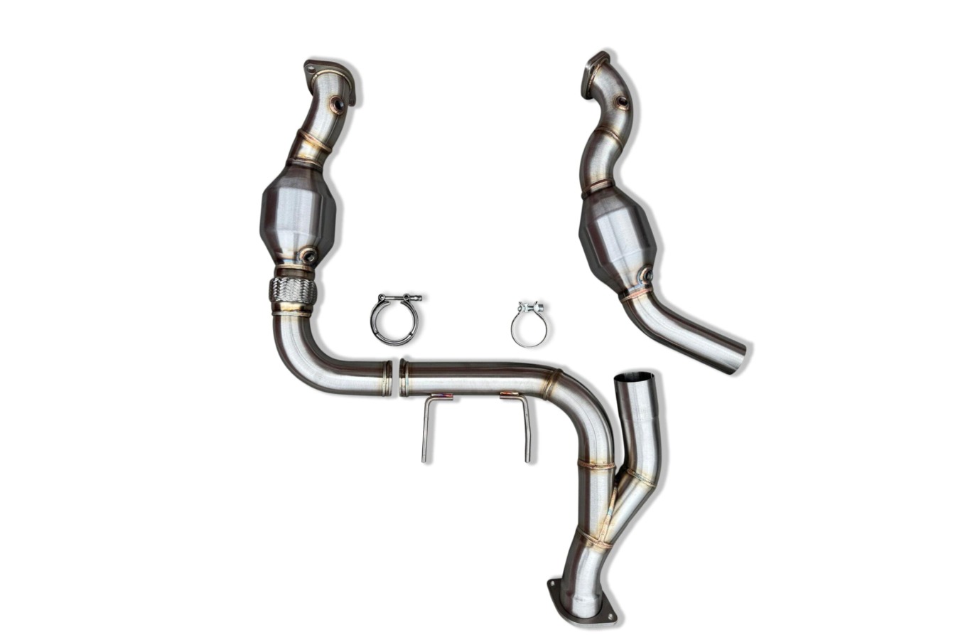 CV Fabrication CVF F-150 2.7L EcoBoost Stainless Steel Catted Downpipes