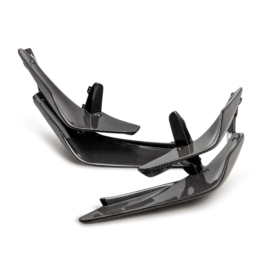 Seibon Fiber Front Bumper Canards For 2023-2025 Honda Civic Type R