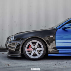 Seibon NSM-Style Carbon Fiber Fenders for 1999-2002 Nissan Skyline R34 GT-R