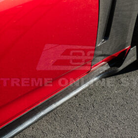 2024-2026 Ford Mustang S650 Carbon Fiber Side Skirts Extension