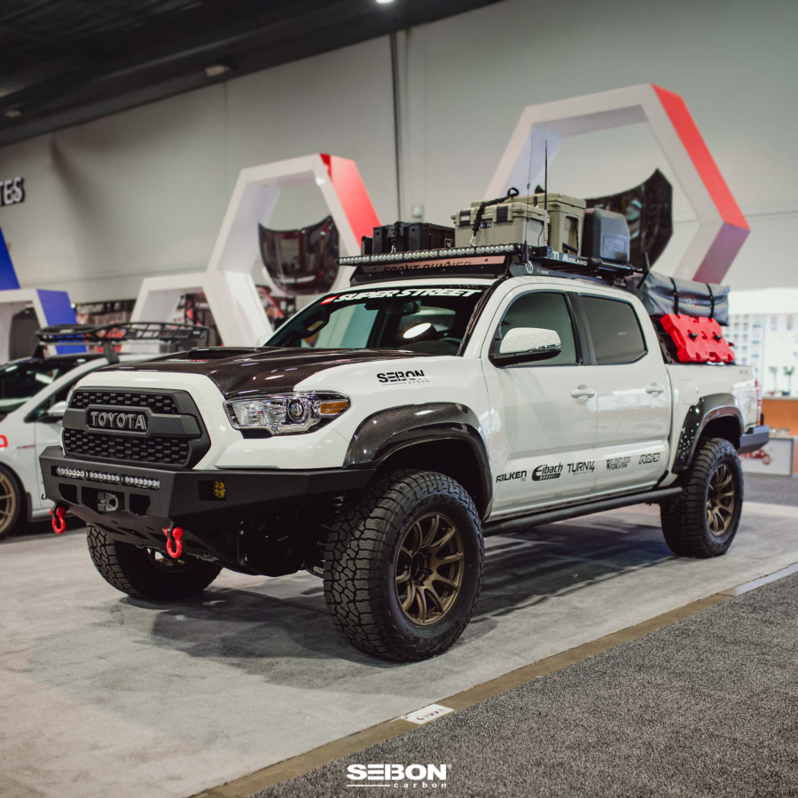 Seibon Fiber Front Fender Flares For 2016-2023 Toyota Tacoma