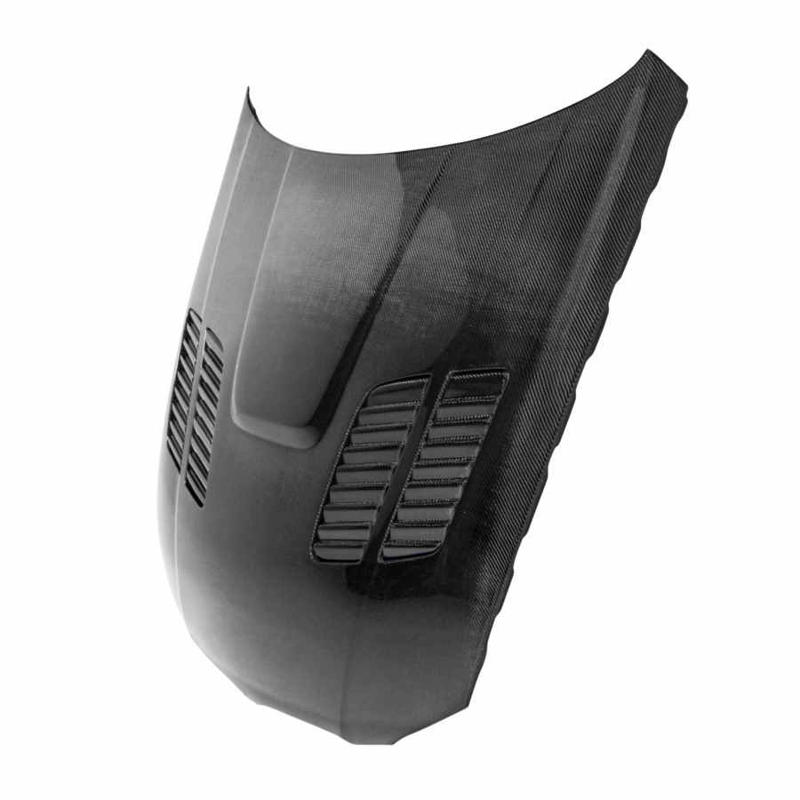 Seibon GTR-Style Carbon Fiber Hood for 2007-2010 BMW E92 2DR, pre LCI (Louvers are cosmetic - they do NOT vent air)