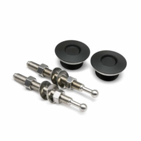 Seibon Quik-Latch® QL-50 Low Profile Hood Pin Kit - Black, 2.5", Without Lock