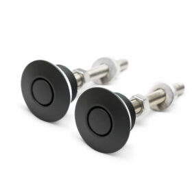 Seibon Quik-Latch® QL-50 Low Profile Hood Pin Kit - Black, 2.5", Without Lock