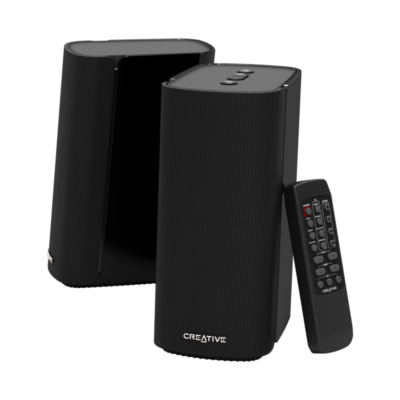 Creative T100 Compact Hi-Fi 2.0 Desktop Speakers - 40W RMS, Bluetooth 5.0, Optical