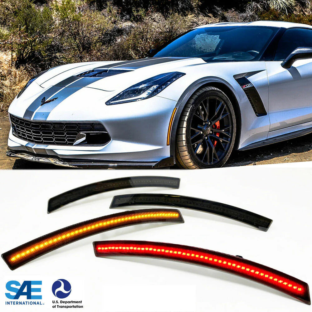 EOS Corvette C7 Laser LED Side Marker Assemblies [Smoked Lens] - Image 1