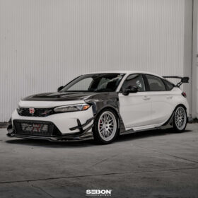 Seibon MB-Style Carbon Fiber Front Side Skirt Extensions for 2023-2025 Honda Civic Type R