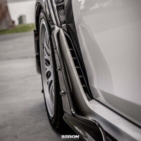 Seibon MB-Style Carbon Fiber Front Side Skirt Extensions for 2023-2025 Honda Civic Type R