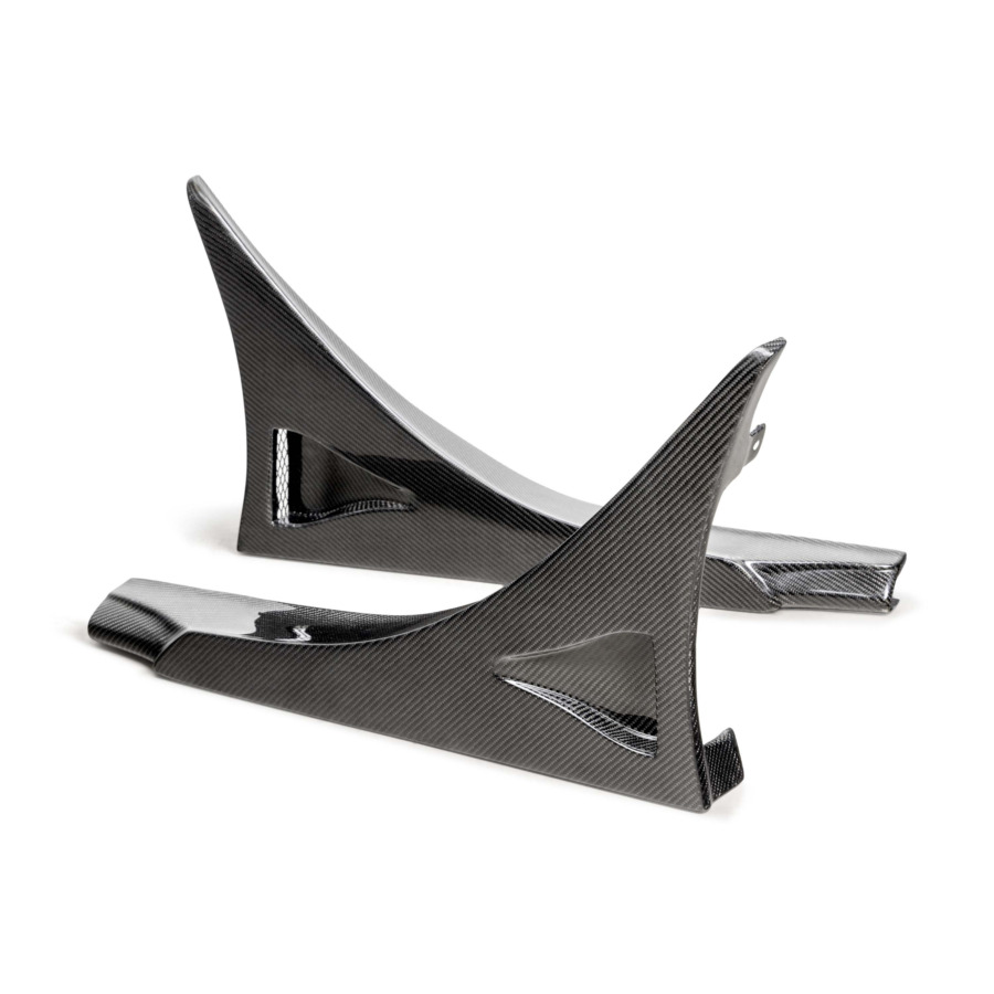 Seibon MB-Style Carbon Fiber Front Side Skirt Extensions For 2023-2025 Honda Civic Type R