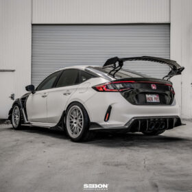 Seibon MB-Style Carbon Fiber Front Side Skirt Extensions For 2023-2025 Honda Civic Type R