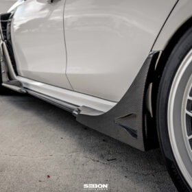 Seibon MB-Style Carbon Fiber Front Side Skirt Extensions For 2023-2025 Honda Civic Type R
