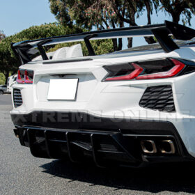 Extreme Online Store Corvette C8 Stingray DRY CARBON FIBEr Add-On Rear Diffuser Fin - Image 4