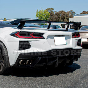 Extreme Online Store Corvette C8 Stingray DRY CARBON FIBEr Add-On Rear Diffuser Fin - Image 8