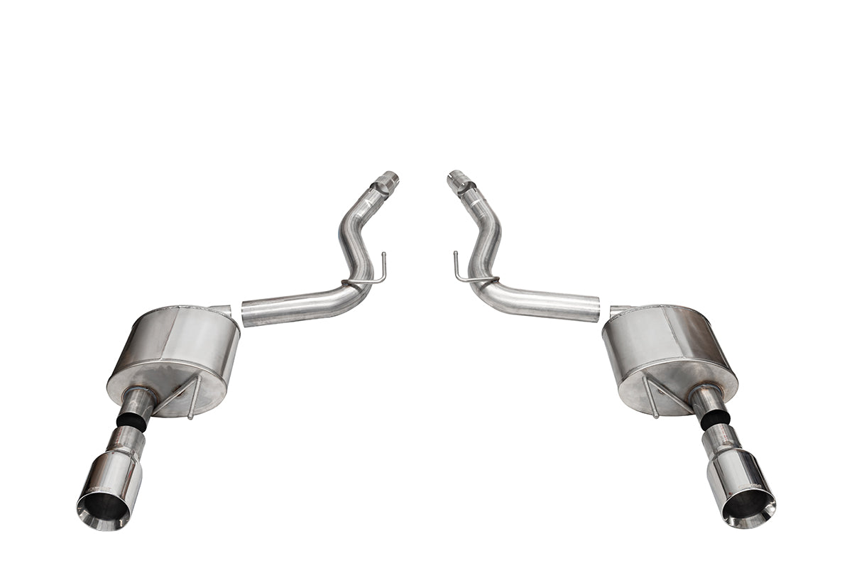Corsa Performance Corsa Axle-Back Exhaust - Mustang GT S650 Non-Active Straight Tips 21253 for S650 Mustang