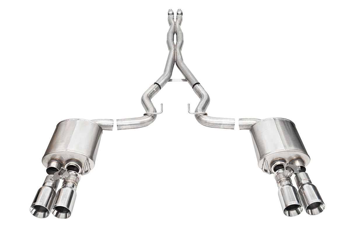 Corsa Performance Corsa Xtreme Valved Cat-Back Exhaust - Mustang GT S650 Active Exhaust Straight Tips 21260 for S650 Mustang