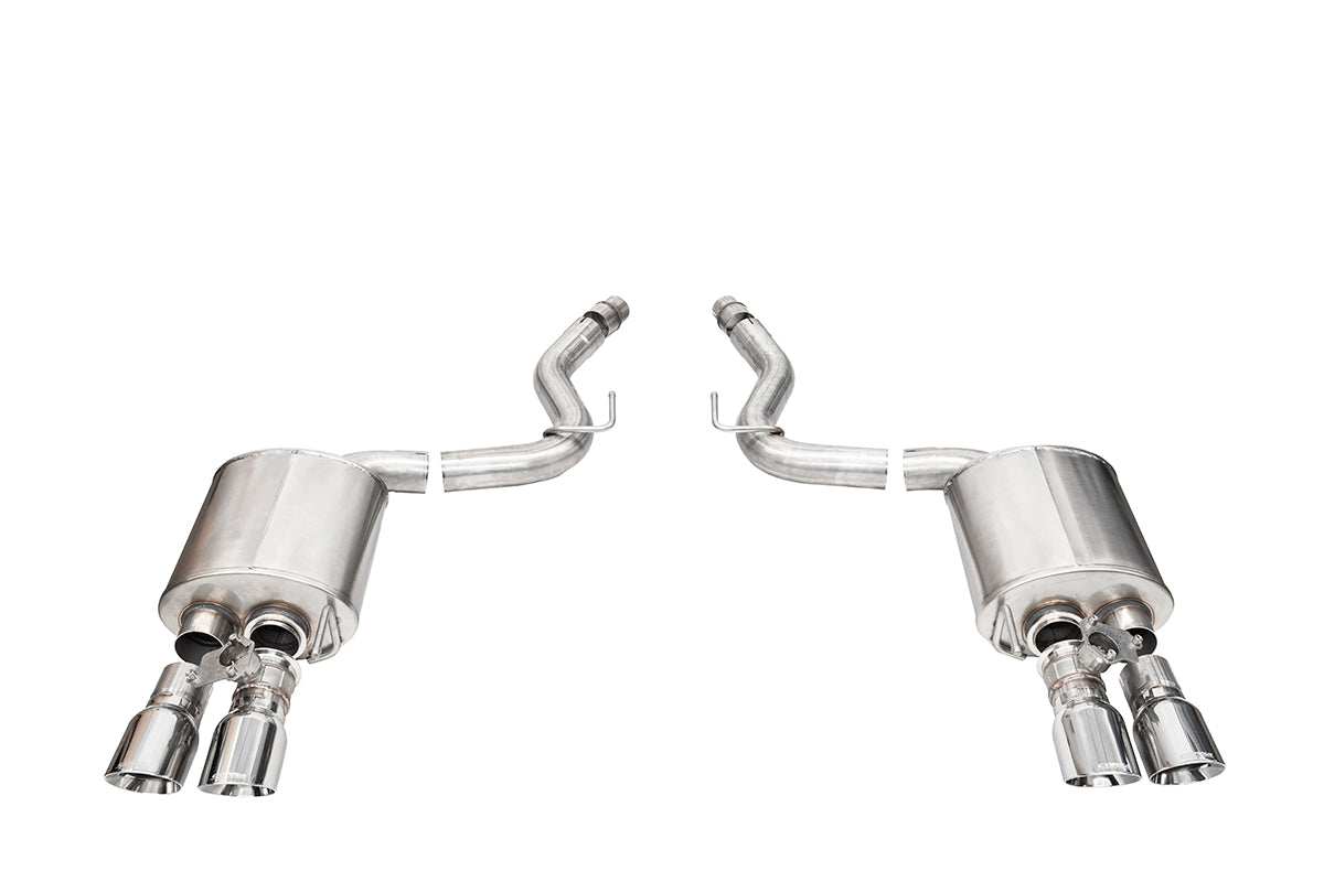 Corsa Performance Corsa Sport Valved Axle-Back Exhaust - Mustang GT S650 Active Exhaust Slash Tips 21261 for S650 Mustang