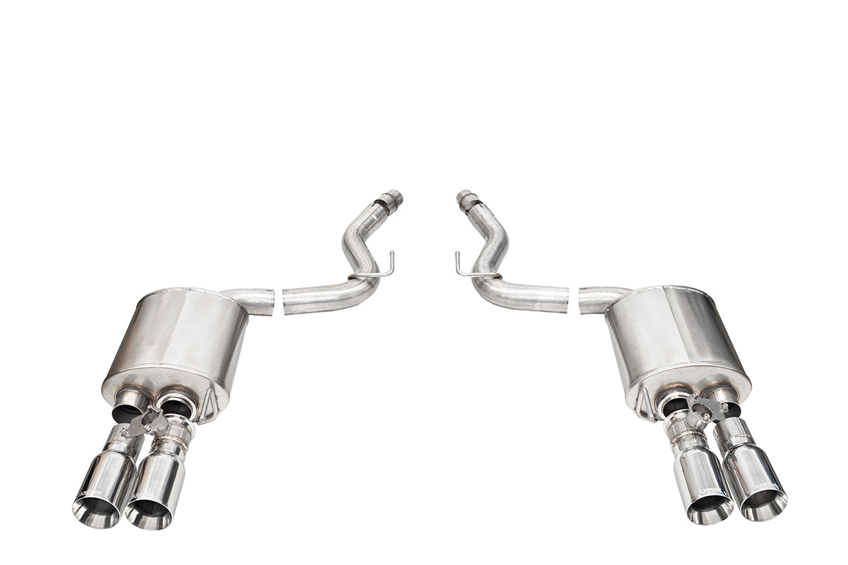 Corsa Performance Corsa Sport Valved Axle-Back Exhaust - Mustang GT S650 Active Exhaust Straight Tips 21262 for S650 Mustang