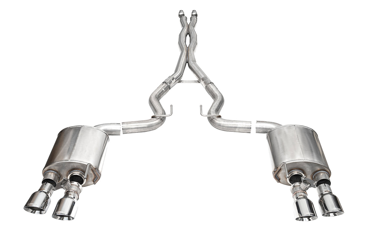 Corsa Performance Corsa Xtreme Valved Cat-Back Exhaust - Mustang Dark Horse S650 Slash Tips 21265 for S650 Mustang