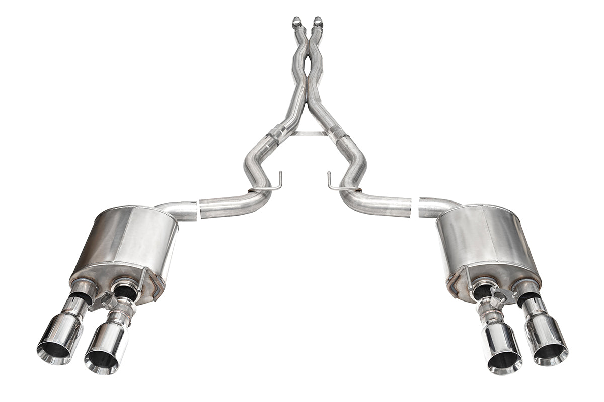 Corsa Performance Corsa Xtreme Valved Cat-Back Exhaust - Mustang Dark Horse S650 Straight Tips 21266 for S650 Mustang