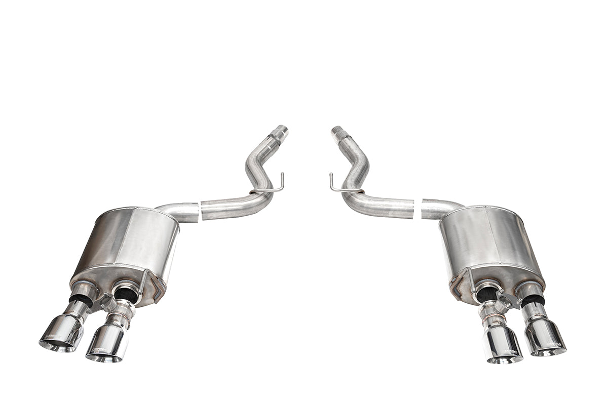 Corsa Performance Corsa Sport Valved Axle-Back Exhaust - Mustang Dark Horse S650 Slash Tips 21267 for S650 Mustang