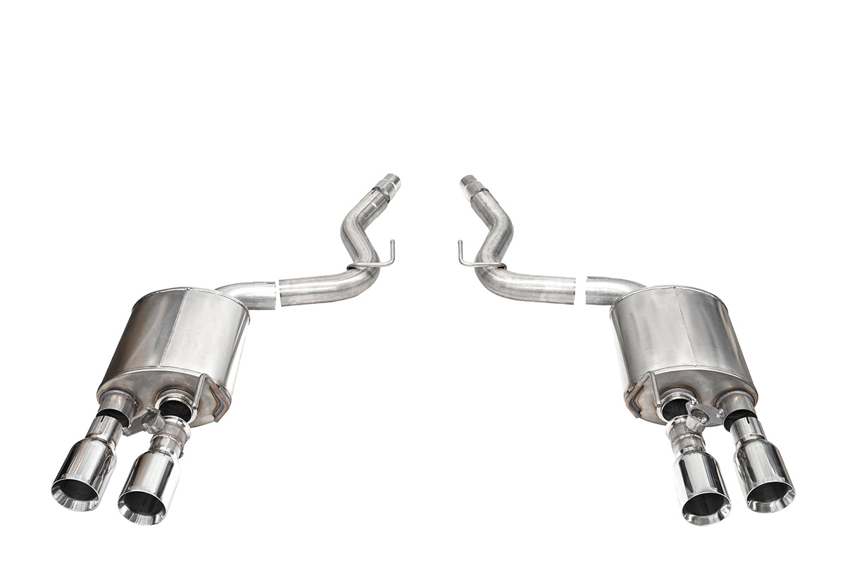 Corsa Performance Corsa Sport Valved Axle-Back Exhaust - Mustang Dark Horse S650 Straight Tips 21268 for S650 Mustang