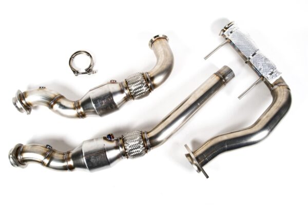 SPD x Full-Race 2017-2020 Ford Raptor 3.5L EcoBoost Stainless Alpha Catted Downpipes