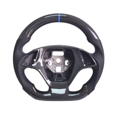 2014-2019 Chevrolet Corvette C7 Black Leather Blue Stitching Carbon Fiber Steering Wheel