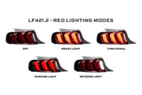 13-14 Ford Mustang Facelift XB LED Tail Lights (Red) (4)