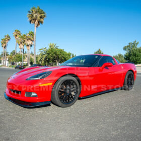 Corvette C6 Base Model Extended Front Splitter Lip & Side Skirts Rocker Panels - image 8
