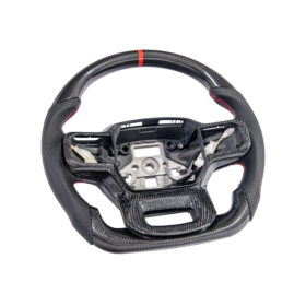FFP F-150 CARBON FIBER Perforated Leather Red Stripe Steering Wheel - Image 12